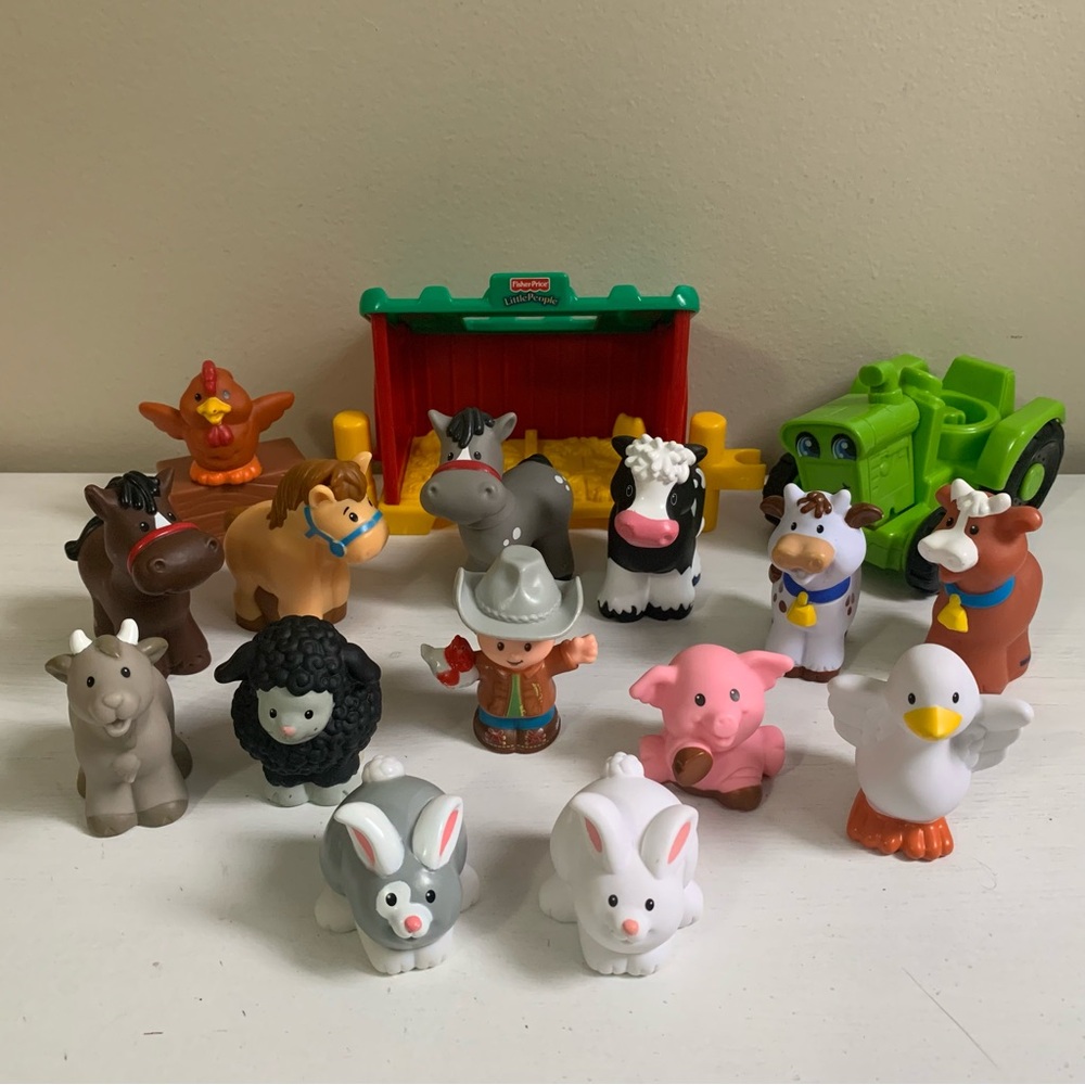 Fisher-Price Little People Farm Bundle - Animals Farmer Tractor Small Barn